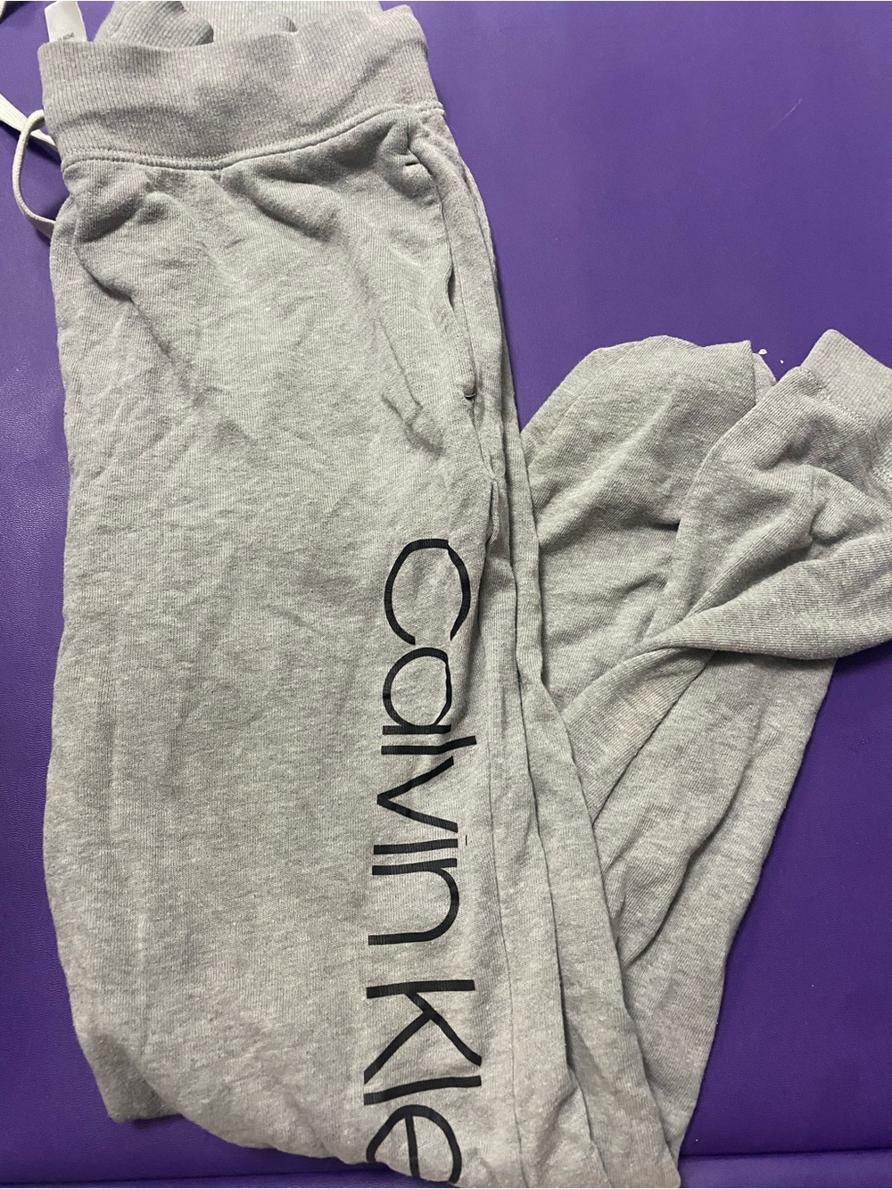 Calvin Klein Light Gray Logo Joggers!